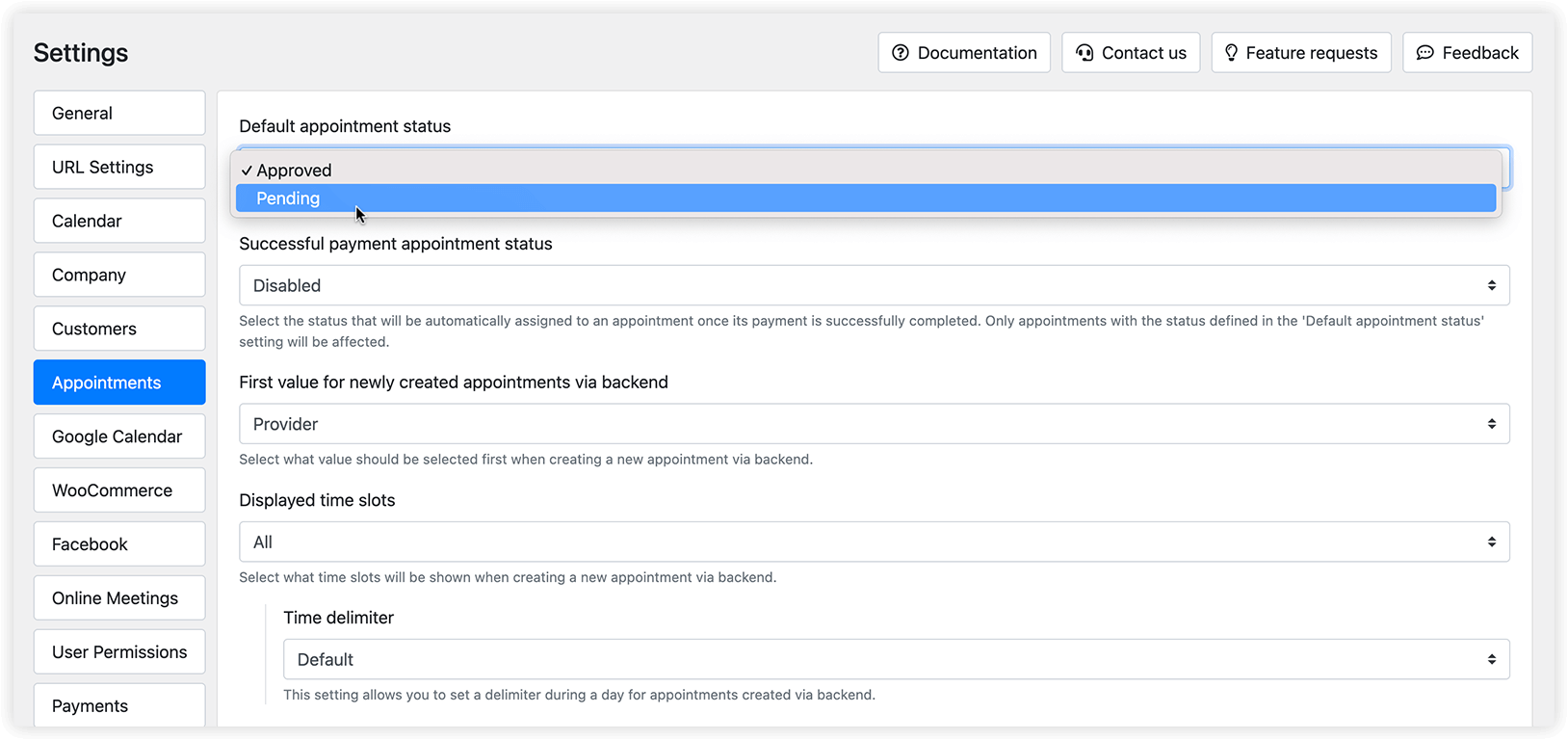 General Settings in Bookly