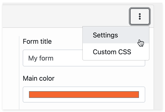 Appearance – Services form settings
