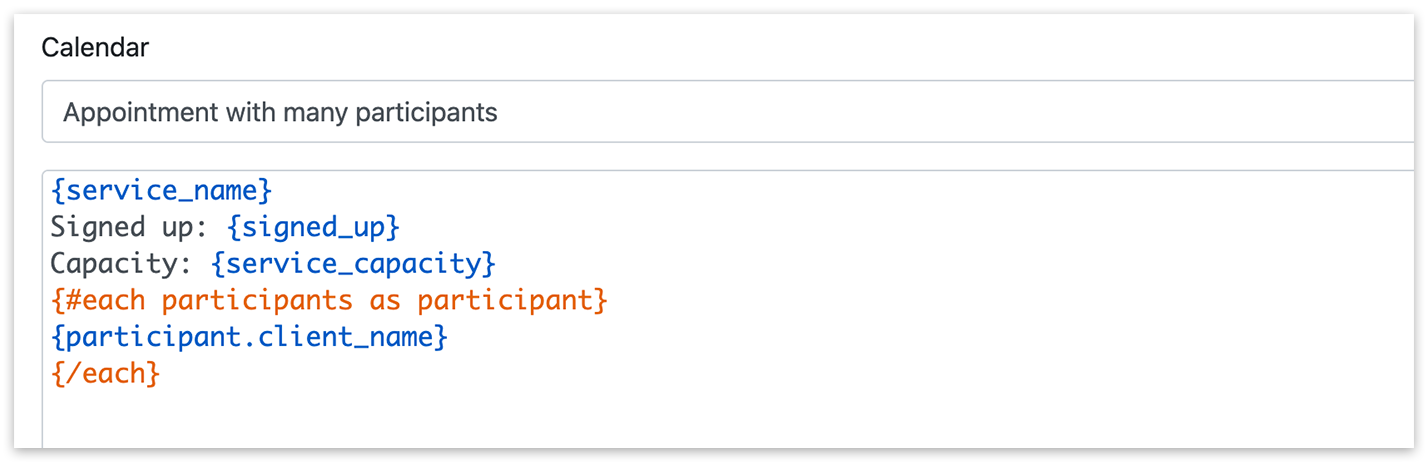 Calendar settings in Bookly