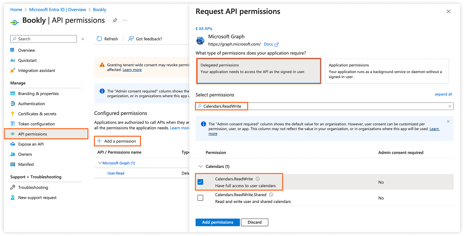 Microsoft Entra ID – API permissions