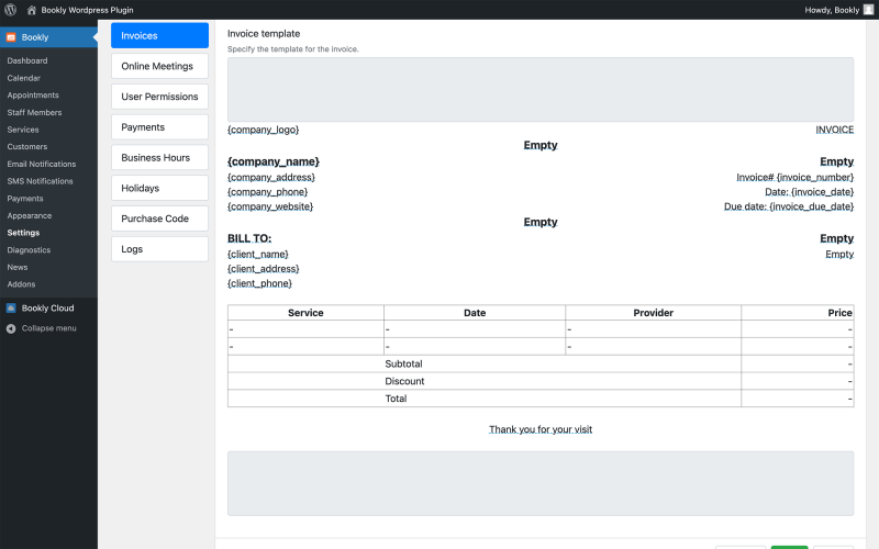 booking and invoicing software