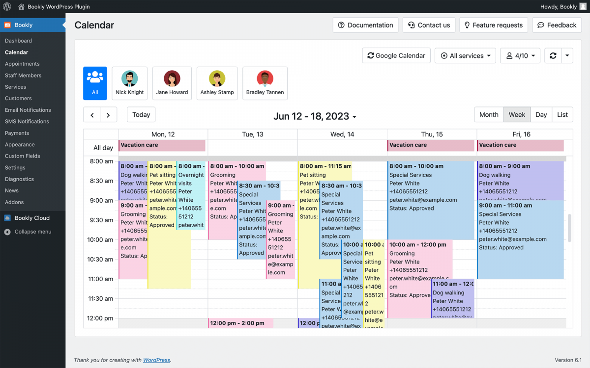 Full twoway sync with Google Calendar Bookly Appointment Booking